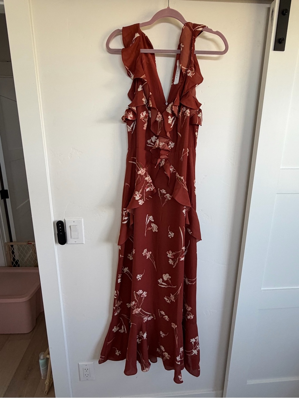 Astr Rust-Red Textured Blouse - Picture 5 of 5